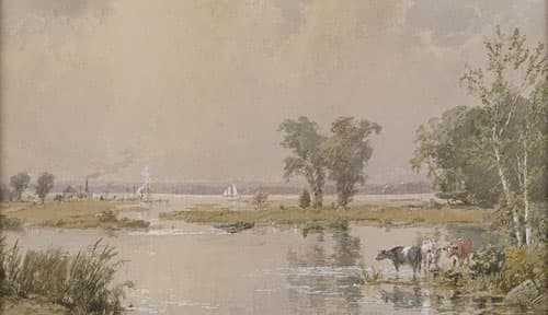 painting of Meadowlands by Jasper Francis Cropsey, 1890