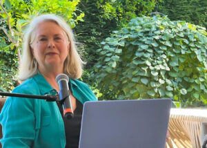 Betsy McCully giving lecture